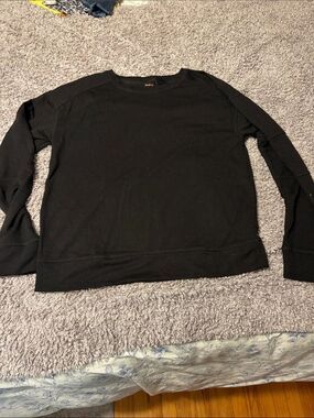 Black Crewneck Long Sleeve Top